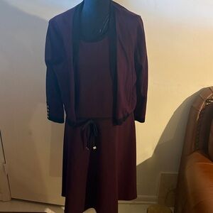 Tommy Hilfiger Deep Purple Long Sleeve Dress with Jacket